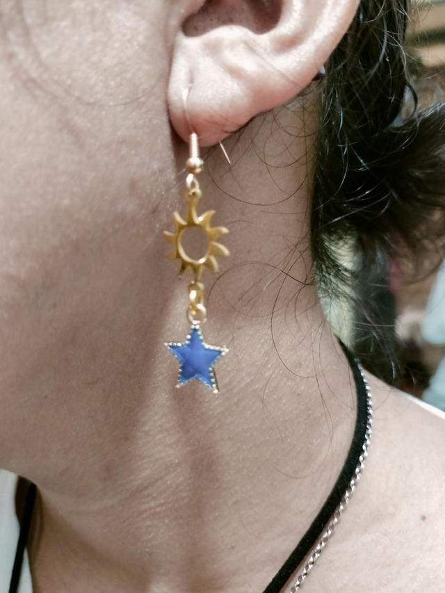 Pendantes étoiles bleues