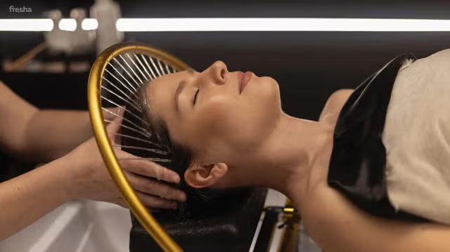 Rituel head spa au bac de soin